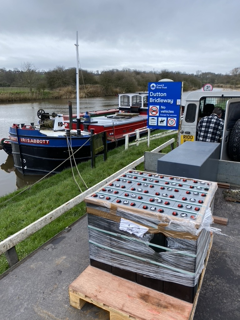 Battery cells being unloaded