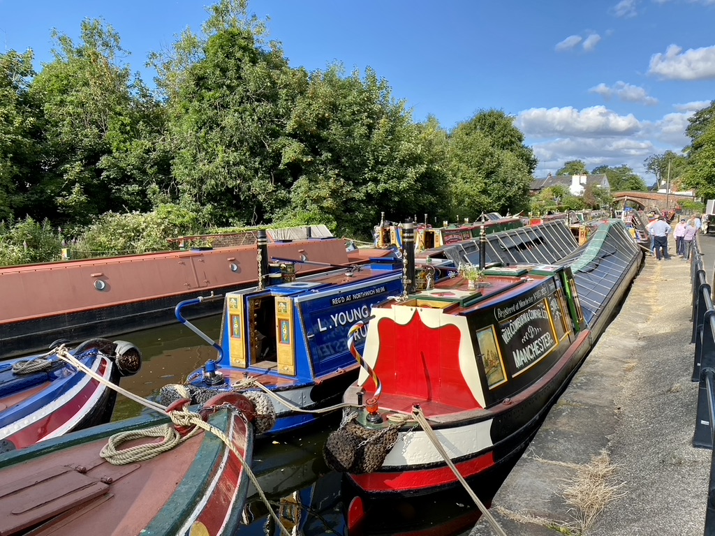 Bream moored in the middle of the action at Lymm Historic Transport Festival
