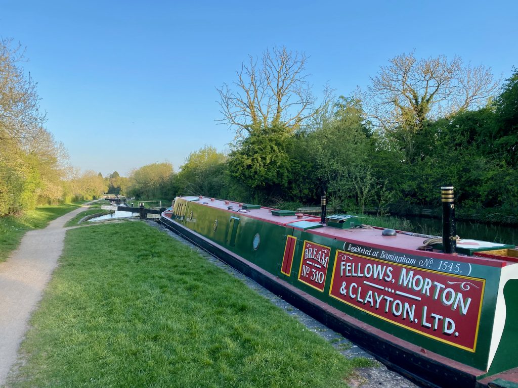 Heading down Lapworth Locks after work